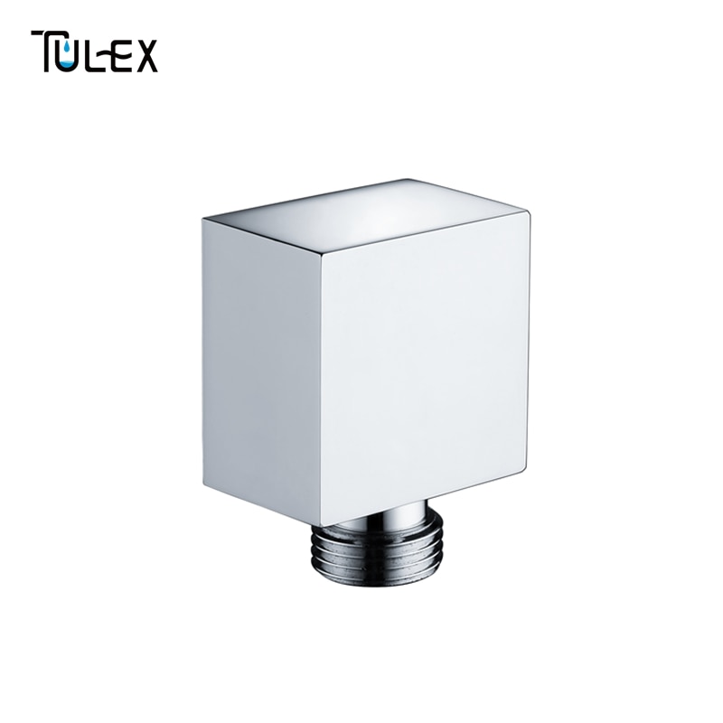 TULEX ũ  Ŀ  ȣ   Ȳ ٵ  Ŀ Ͽ  簢 ׼/TULEX Chrome Shower Connector Square Accessories For Bathroom Brass Body Wall Connector